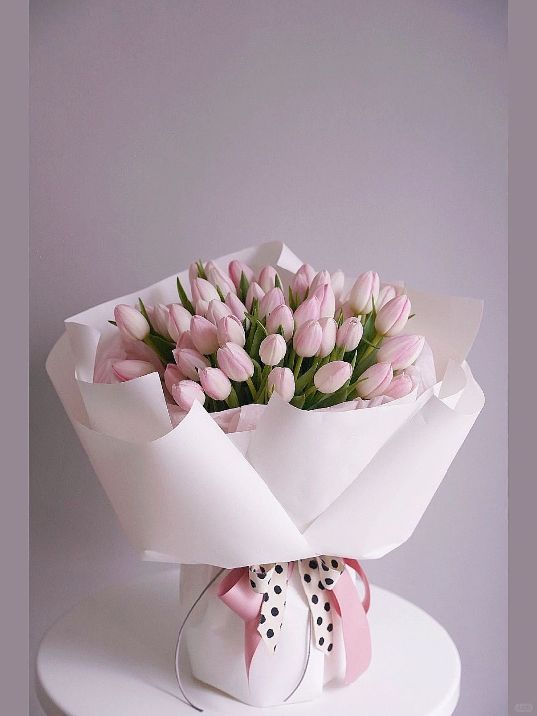 52 Pink Tulips Bouquet