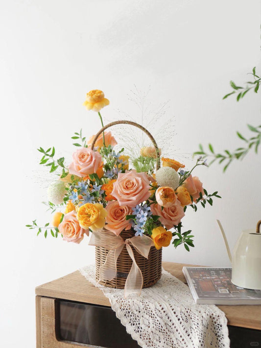 Peach Summer | Flower Basket